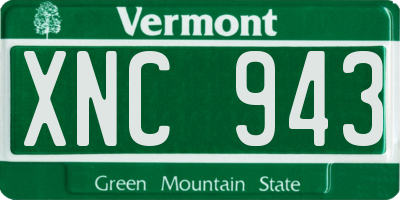 VT license plate XNC943