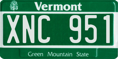 VT license plate XNC951