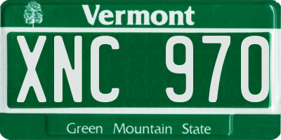 VT license plate XNC970