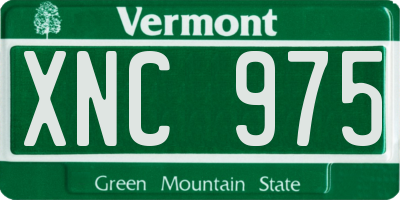 VT license plate XNC975