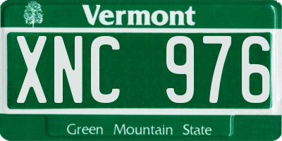 VT license plate XNC976