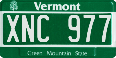 VT license plate XNC977