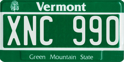 VT license plate XNC990