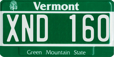 VT license plate XND160