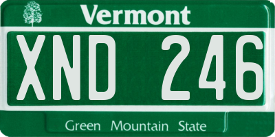 VT license plate XND246