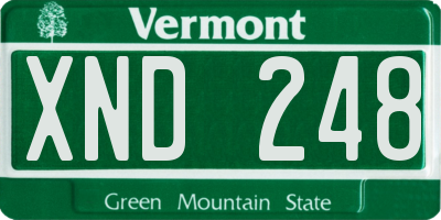 VT license plate XND248