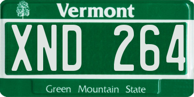 VT license plate XND264