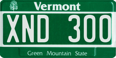 VT license plate XND300