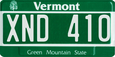 VT license plate XND410