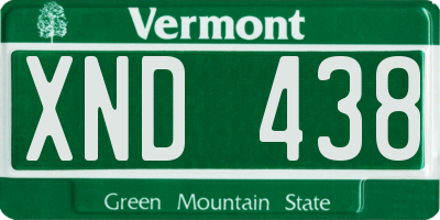 VT license plate XND438