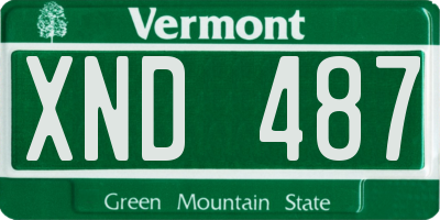 VT license plate XND487