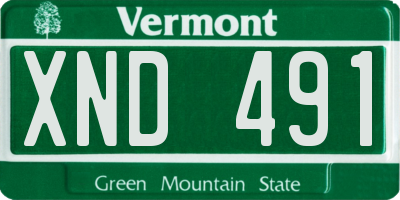 VT license plate XND491