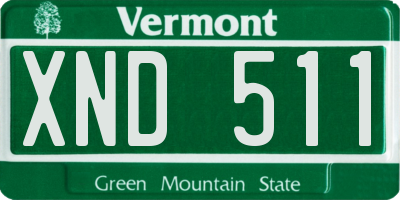 VT license plate XND511
