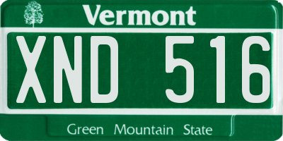 VT license plate XND516