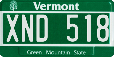 VT license plate XND518