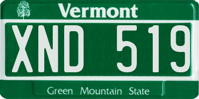 VT license plate XND519