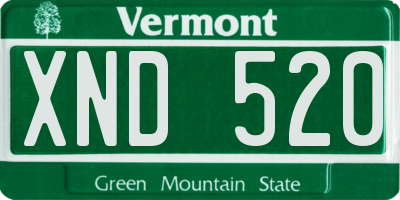 VT license plate XND520