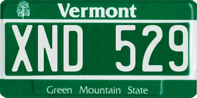 VT license plate XND529