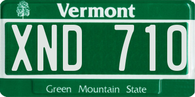 VT license plate XND710