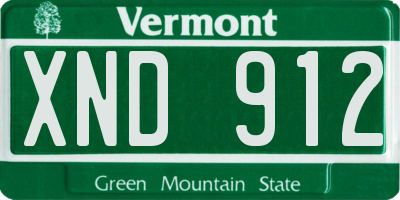 VT license plate XND912