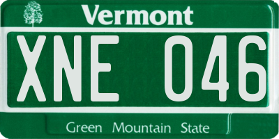 VT license plate XNE046