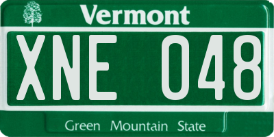 VT license plate XNE048