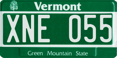 VT license plate XNE055