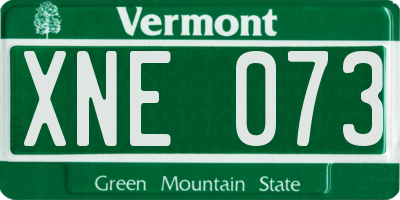 VT license plate XNE073
