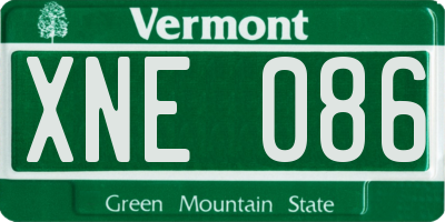 VT license plate XNE086