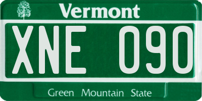 VT license plate XNE090