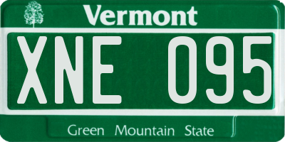 VT license plate XNE095
