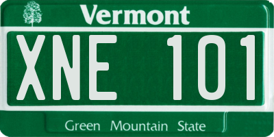 VT license plate XNE101
