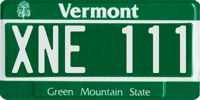 VT license plate XNE111