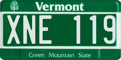 VT license plate XNE119
