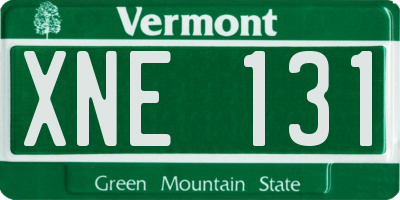 VT license plate XNE131