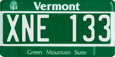 VT license plate XNE133