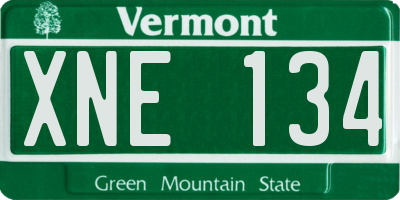 VT license plate XNE134