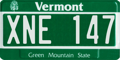 VT license plate XNE147