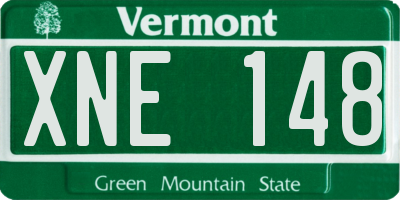 VT license plate XNE148