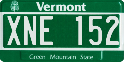 VT license plate XNE152