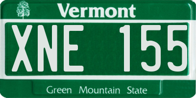 VT license plate XNE155