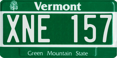 VT license plate XNE157