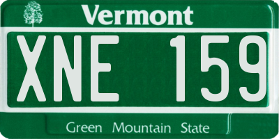 VT license plate XNE159