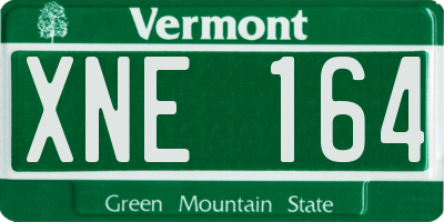 VT license plate XNE164