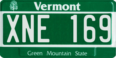 VT license plate XNE169