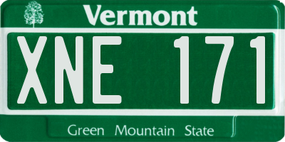 VT license plate XNE171