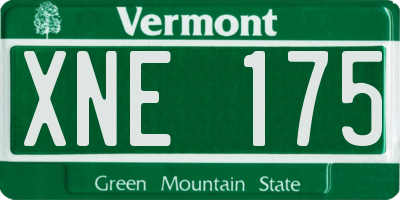 VT license plate XNE175