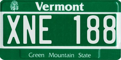 VT license plate XNE188