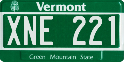 VT license plate XNE221