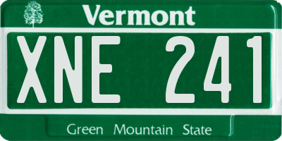 VT license plate XNE241